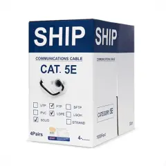 Кабель бухта FTP Cat 5e 305м 4x2x1/0.51мм SHIP для улиц (D146-P)