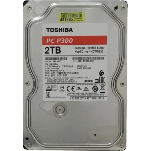 HDD 3.5  2TB Toshiba SATA3 P300 (HDWD220UZSVA) img.1