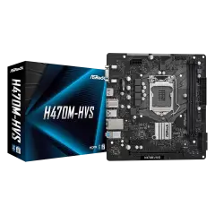 Intel 1200 H470 ASRock 2DDR4 4SATA VGA HDMI microATX (H470M-HVS)