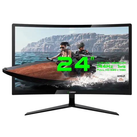 24 Gamemax 1920x1080 TN DVI DP HDMI 144гц Изогнутый (GMX24C144) img.0-m