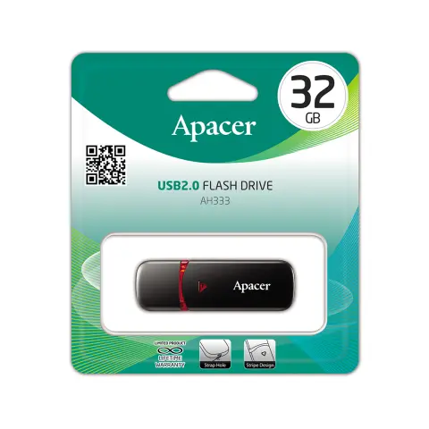 FlashDisk 32GB Apacer AH333 USB 2.0 (AP32GAH333B 1) img.0-m