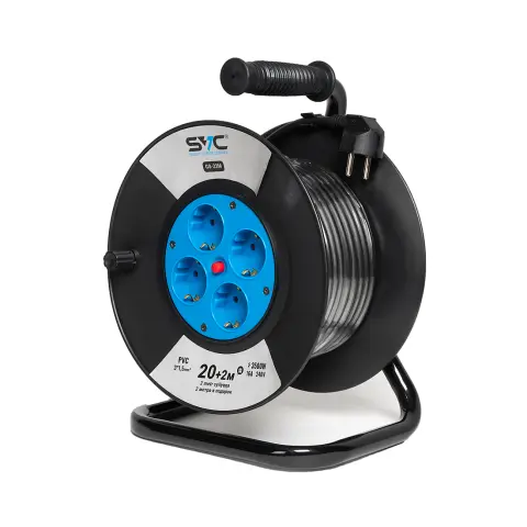 Удлинитель SVC Катушка 22 метра 4 розетки 3500W 16A (GS 22M) img.0-m